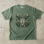 Luna Moth Crystal T-Shirt - Moon Phase Botanical Celestial Shirt
