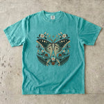 Luna Moth Crystal T-Shirt - Moon Phase Botanical Celestial Shirt