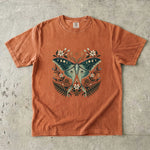 Luna Moth Crystal T-Shirt - Moon Phase Botanical Celestial Shirt