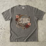 Soft Heart Sharp Intuition T-Shirt - Celestial Rose Moon Shirt