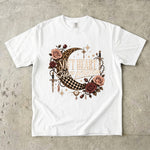 Soft Heart Sharp Intuition T-Shirt - Celestial Rose Moon Shirt