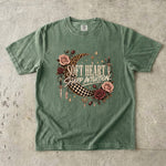 Soft Heart Sharp Intuition T-Shirt - Celestial Rose Moon Shirt