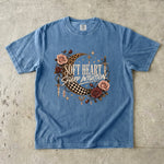 Soft Heart Sharp Intuition T-Shirt - Celestial Rose Moon Shirt