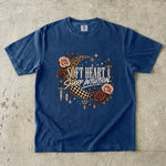 Soft Heart Sharp Intuition T-Shirt - Celestial Rose Moon Shirt