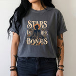 Stars in Her Bones T-Shirt - Celestial Woman Moon Phase Shirt