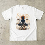 Stars in Her Bones T-Shirt - Celestial Woman Moon Phase Shirt