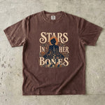 Stars in Her Bones T-Shirt - Celestial Woman Moon Phase Shirt