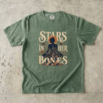 Stars in Her Bones T-Shirt - Celestial Woman Moon Phase Shirt