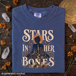Stars in Her Bones T-Shirt - Celestial Woman Moon Phase Shirt