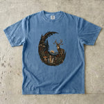 Celestial Forest Deer T-Shirt - Woodland Crystal Botanical Shirt