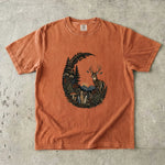 Celestial Forest Deer T-Shirt - Woodland Crystal Botanical Shirt
