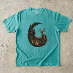 Celestial Forest Deer T-Shirt - Woodland Crystal Botanical Shirt