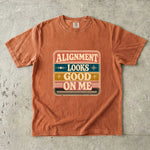 Alignment Looks Good on Me T-Shirt - Retro Celestial Affirmation Shirt