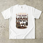 I Read the Room and the Moon T-Shirt - Cozy Celestial Book Lover Shirt