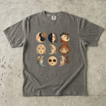 Moonlit Muses T-Shirt - Celestial Moon Woman Portrait Shirt