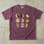 Moonlit Muses T-Shirt - Celestial Moon Woman Portrait Shirt