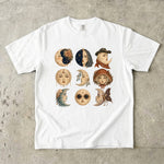 Moonlit Muses T-Shirt - Celestial Moon Woman Portrait Shirt