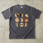 Moonlit Muses T-Shirt - Celestial Moon Woman Portrait Shirt