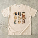 Moonlit Muses T-Shirt - Celestial Moon Woman Portrait Shirt