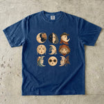 Moonlit Muses T-Shirt - Celestial Moon Woman Portrait Shirt