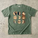 Moonlit Muses T-Shirt - Celestial Moon Woman Portrait Shirt