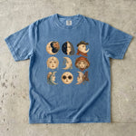 Moonlit Muses T-Shirt - Celestial Moon Woman Portrait Shirt