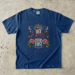 Her Energy Enters First T-Shirt - Celestial Rose Crystal Shirt