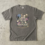 Grow Toward the Moonlight T-Shirt - Floral Moon Botanical Shirt