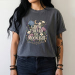 Grow Toward the Moonlight T-Shirt - Floral Moon Botanical Shirt