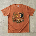 Sun & Moon Garden T-Shirt - Celestial Floral Crystal Shirt